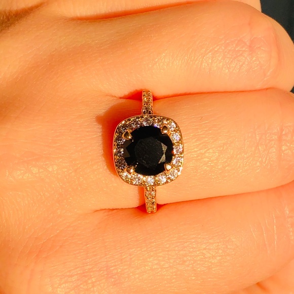 NWOT black sapphire sterling silver ring - Picture 4 of 6